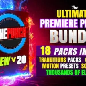 CINEPUNCH BUNDLE v20 – Transitions I Color LUTs I SFX – 18 PACKS – 9999+ Assets