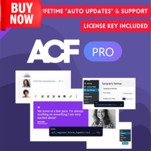 ACF Pro - Advanced Custom Fields (Lifetime Updates and all features unlocked)