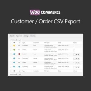 WooCommerce Customer/Order CSV Export