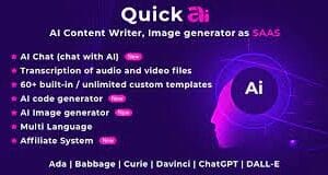 QuickAI OpenAI - AI Writing Assistant and Content Creator as SaaS